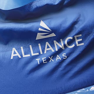 AllianceTexas flag showcasing the new logo